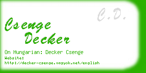 csenge decker business card